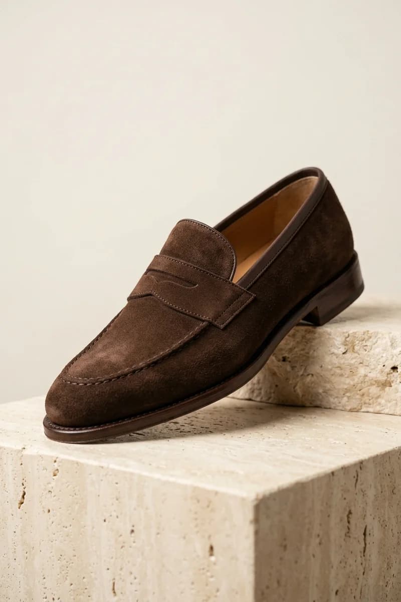 Süet Loafer Ayakkabı — Kahverengi