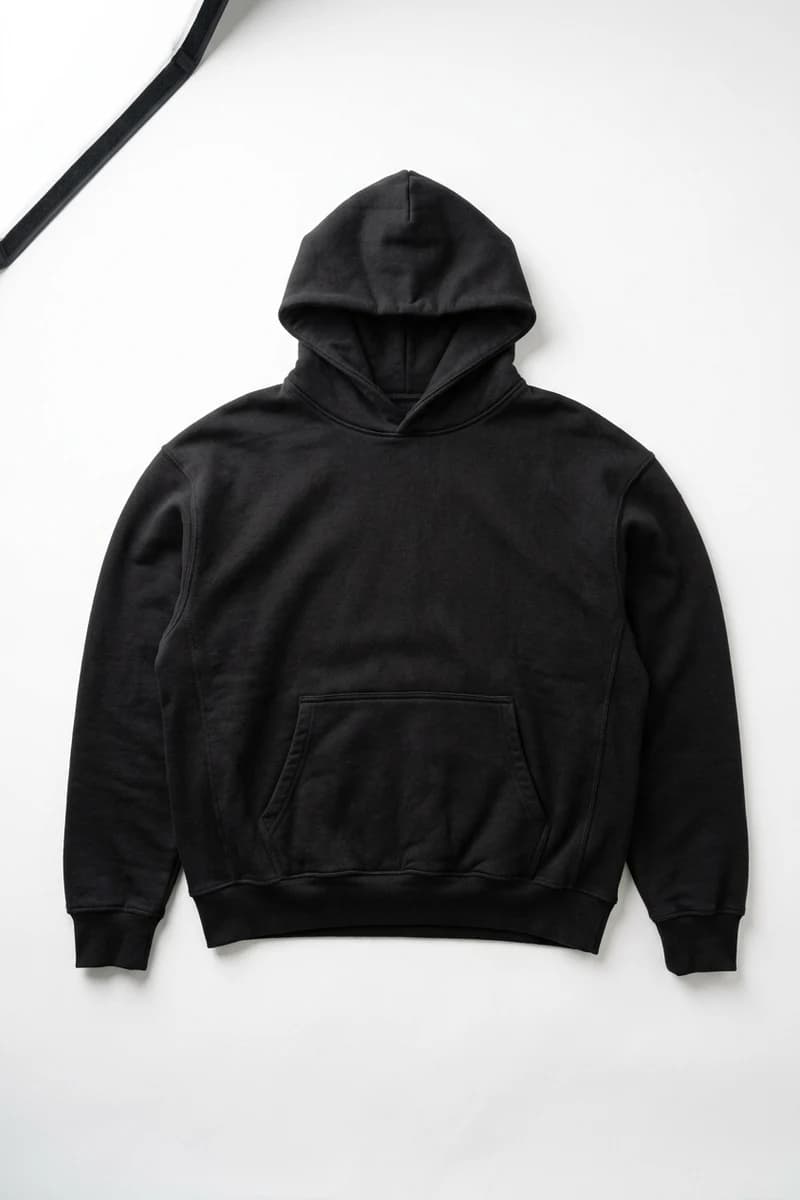 Oversized Fleece Hoodie — siyah